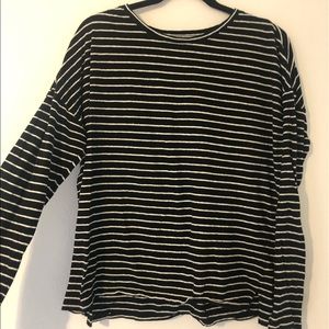 Make an offer! Black and white striped long sleeve